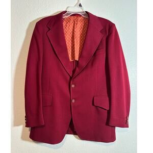 McGregor 70s Vintage Red Blazer Jacket Men's Size 42/44 (See Measurements) RARE